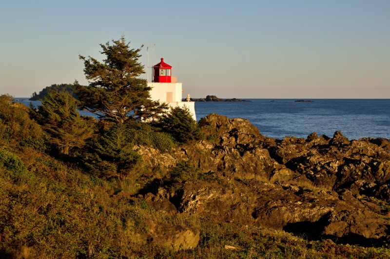 západ slunce v Ucluelet
